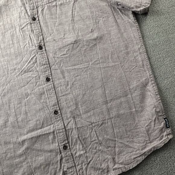 PrAna Shirt Adult Extra Large Red Button Up Short Sleeve Slim Fit Casual Men's - Picture 5 of 14